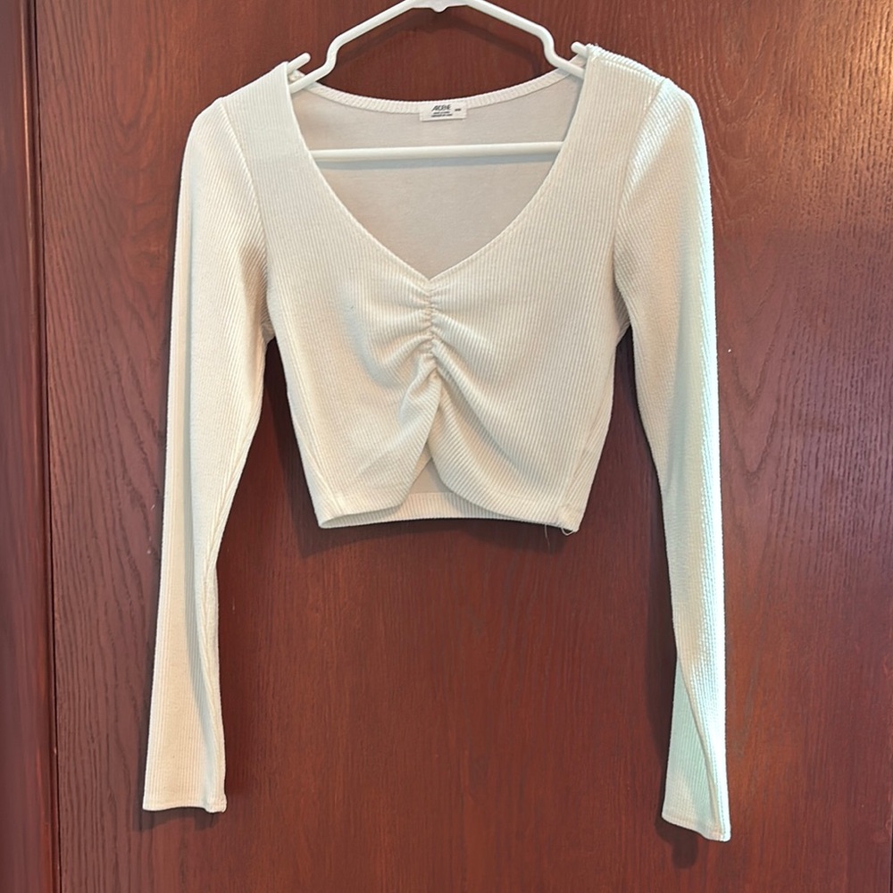 Elegant Cream Long Sleeve Top
